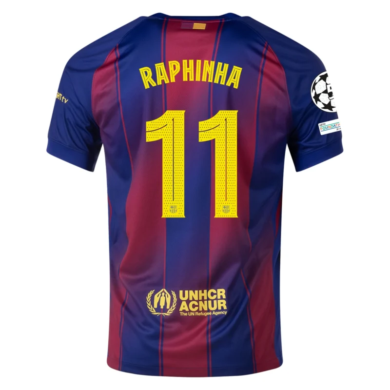 Raphinha Barcelona 25/26 UCL Home Jersey