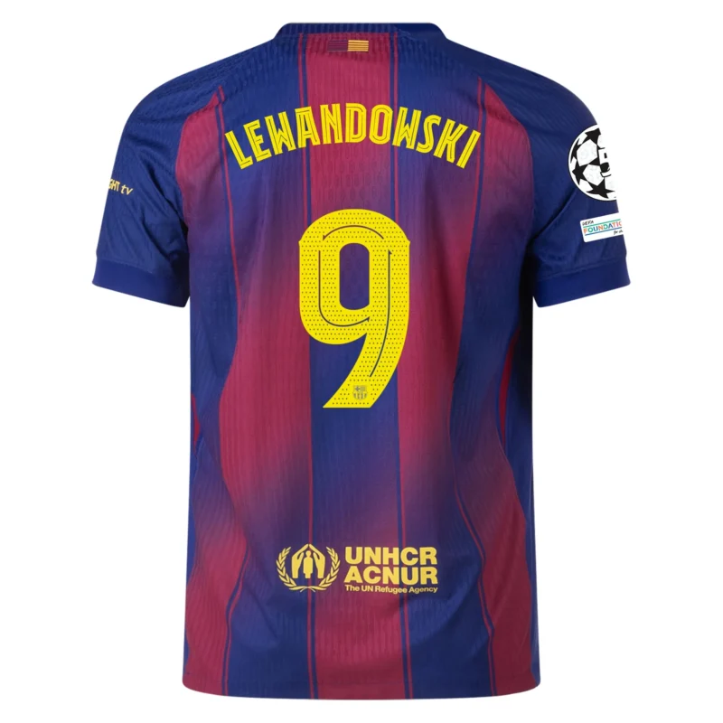Robert Lewandowski Barcelona 25/26 Authentic UCL Home Jersey