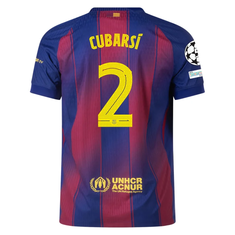 Pau Cubarsí Barcelona 25/26 Authentic UCL Home Jersey