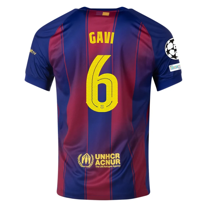 Gavi Barcelona 25/26 UCL Home Jersey