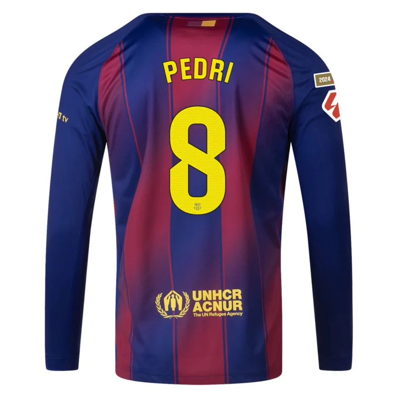 Pedri Barcelona 25/26 Long Sleeve Home Jersey