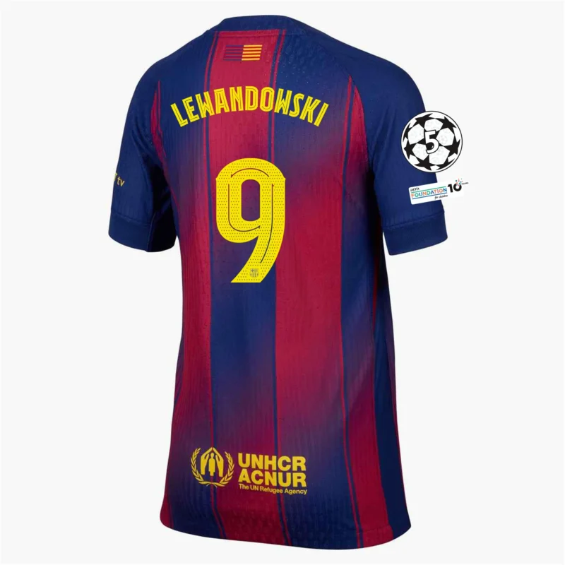 Robert Lewandowski Barcelona 25/26 Authentic Youth UCL Home Jersey