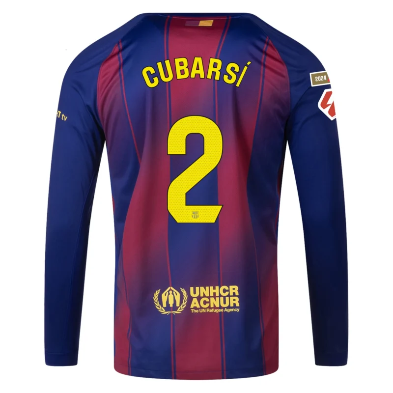Pau Cubarsí Barcelona 25/26 Long Sleeve Home Jersey