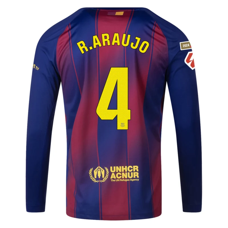 Ronald Araújo Barcelona 25/26 Long Sleeve Home Jersey