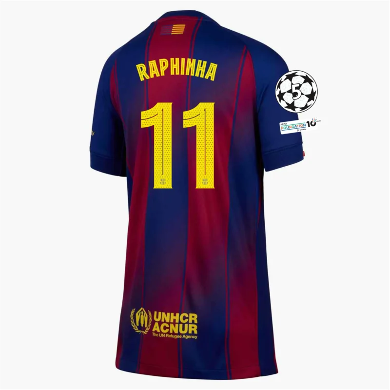 Raphinha Barcelona 25/26 Youth UCL Home Jersey