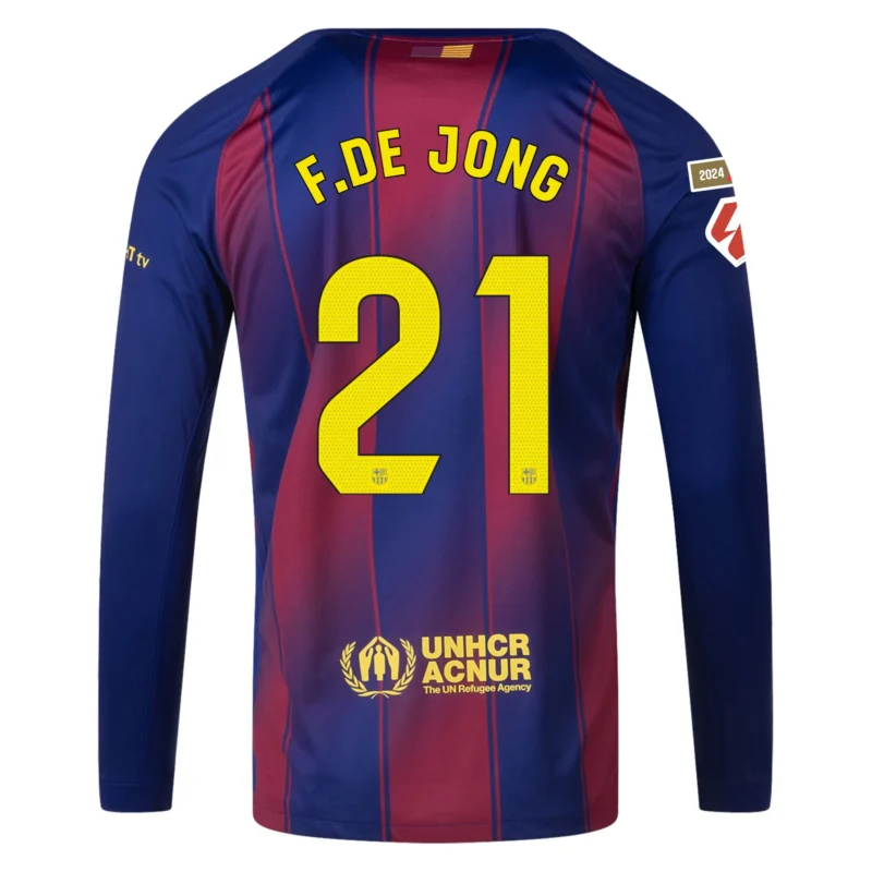 Frenkie de Jong Barcelona 25/26 Long Sleeve Home Jersey