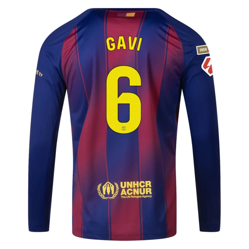 Gavi Barcelona 25/26 Long Sleeve Home Jersey