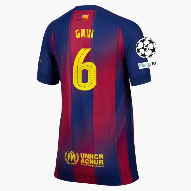 Gavi Barcelona 25/26 Youth UCL Home Jersey