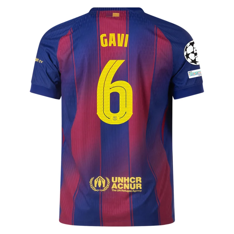 Gavi Barcelona 25/26 Authentic UCL Home Jersey