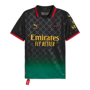 AC Milan x Off-White 2025 Authentic Black Limited Edition Fourth Jersey