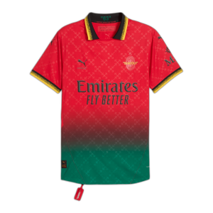 AC Milan x Off-White 2025 Authentic Scarlet Limited Edition Fourth Jersey