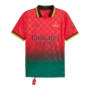 AC Milan x Off-White 2025 Scarlet Limited Edition Fourth Jersey