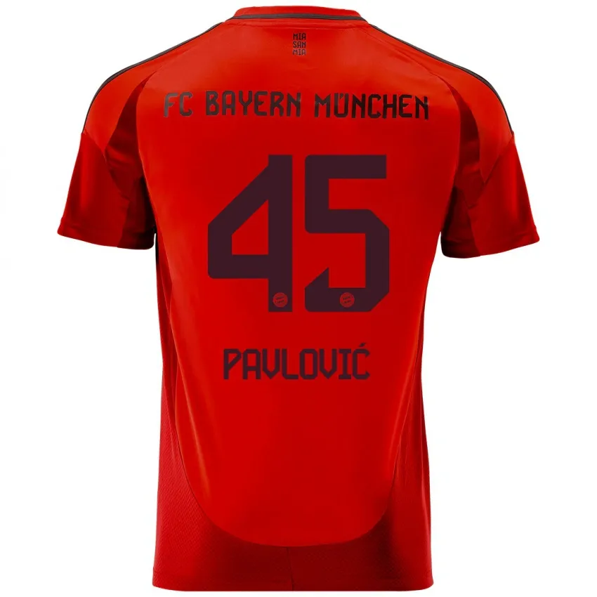 Aleksandar Pavlović Bayern Munich 2024/25 Home Jersey
