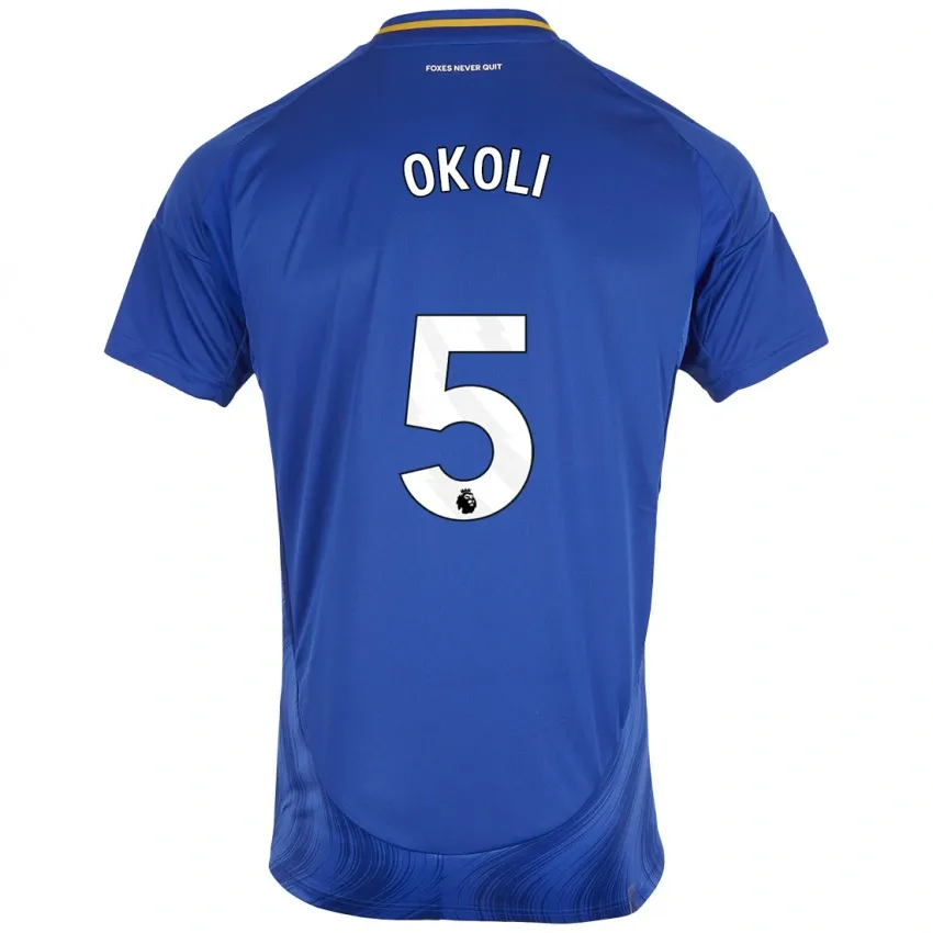 Caleb Okoli Leicester City 2024/25 Home Jersey