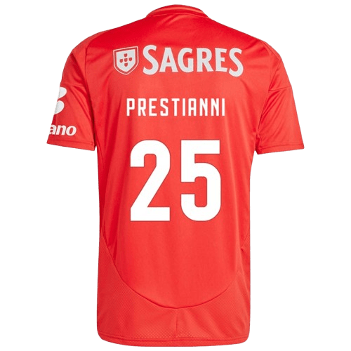 Gianluca Prestianni Benfica 2024/25 Home Jersey