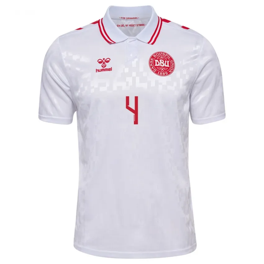 Jannik Vestergaard Denmark 2024/25 Away Jersey - Image 2
