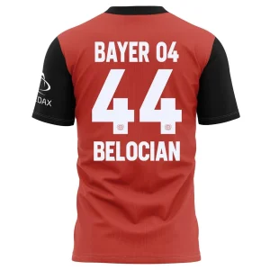 Jeanuël Belocian Bayer Leverkusen 2024/25 Home Jersey