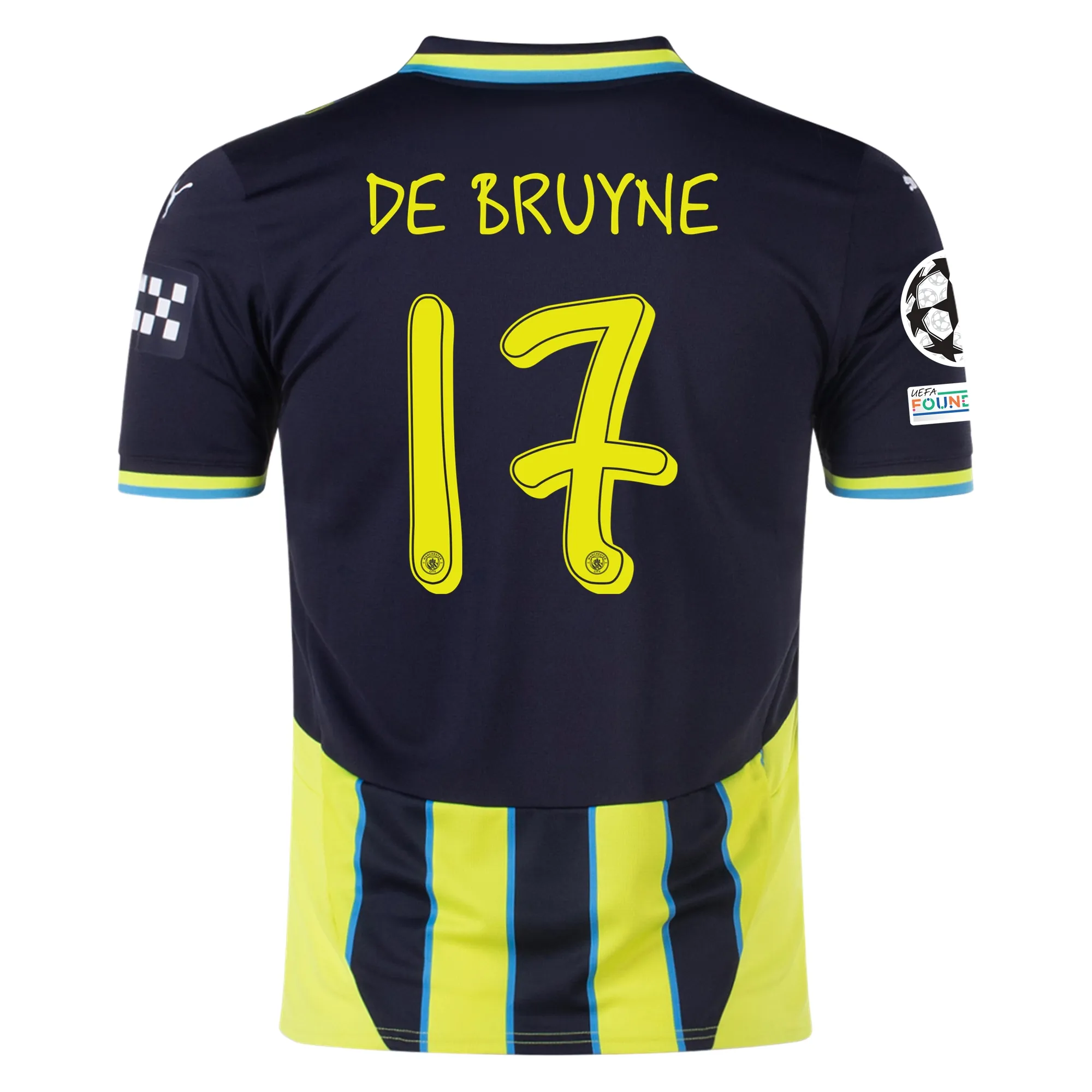 Kevin De Bruyne Manchester City 2024/25 UCL Away Jersey