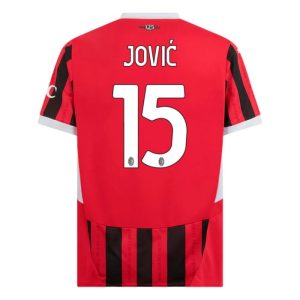 Luka Jović AC Milan 2024/25 Home Jersey