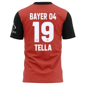 Nathan Tella Bayer Leverkusen 2024/25 Home Jersey