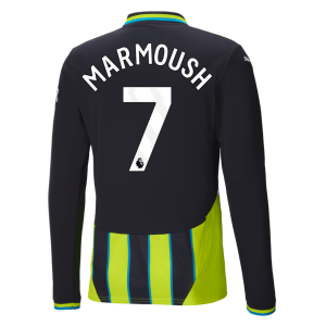 Omar Marmoush Manchester City 2024/25 Long Sleeve Away Jersey