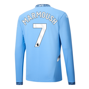 Omar Marmoush Manchester City 2024/25 Long Sleeve Home Jersey