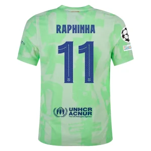 Raphinha Barcelona 2024/25 Authentic UCL Third Jersey