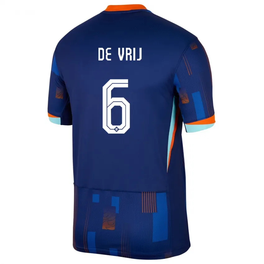 Stefan De Vrij Netherlands 2024/25 Away Jersey