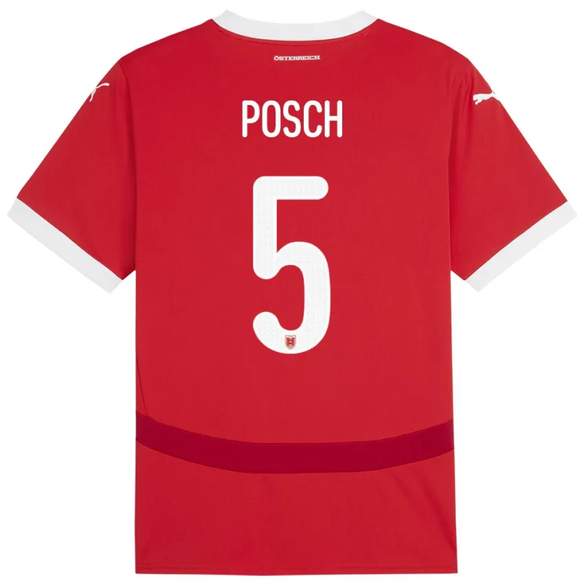 Stefan Posch Austria 2024/25 Home Jersey