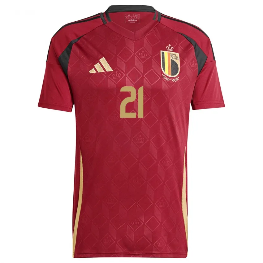 Timothy Castagne Belgium 2024/25 Home Jersey - Image 2