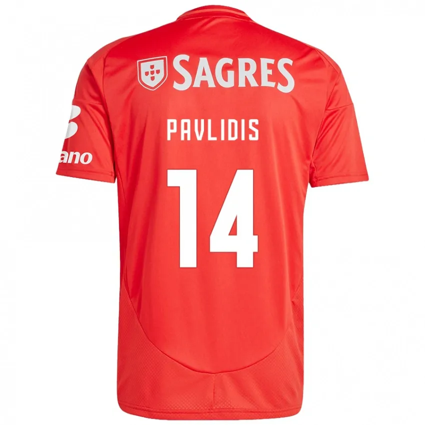 Vangelis Pavlidis Benfica 2024/25 Home Jersey