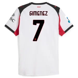 Santiago Giménez AC Milan 2025/2026 Authentic Away Jersey