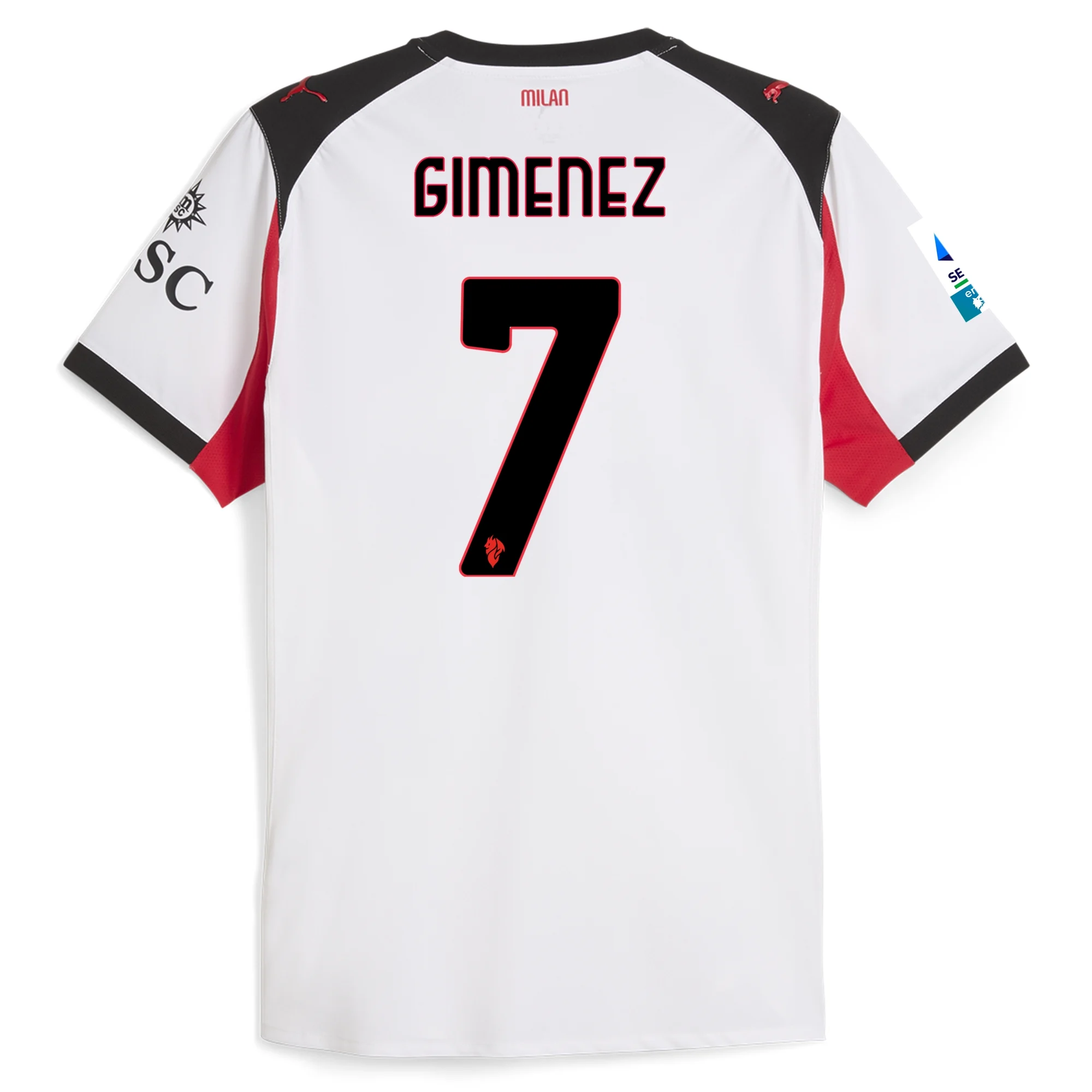 Santiago Giménez AC Milan 2025/2026 Authentic Away Jersey