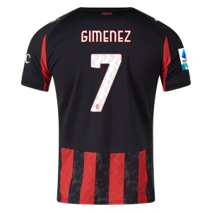 Santiago Giménez AC Milan 2025/2026 Home Jersey