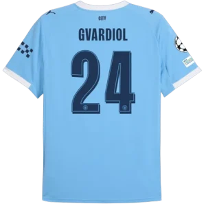 Josko Gvardiol Manchester City 2025/26 UCL Home Jersey