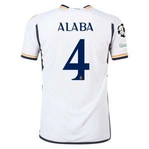 David Alaba Real Madrid 23/24 Home Jersey