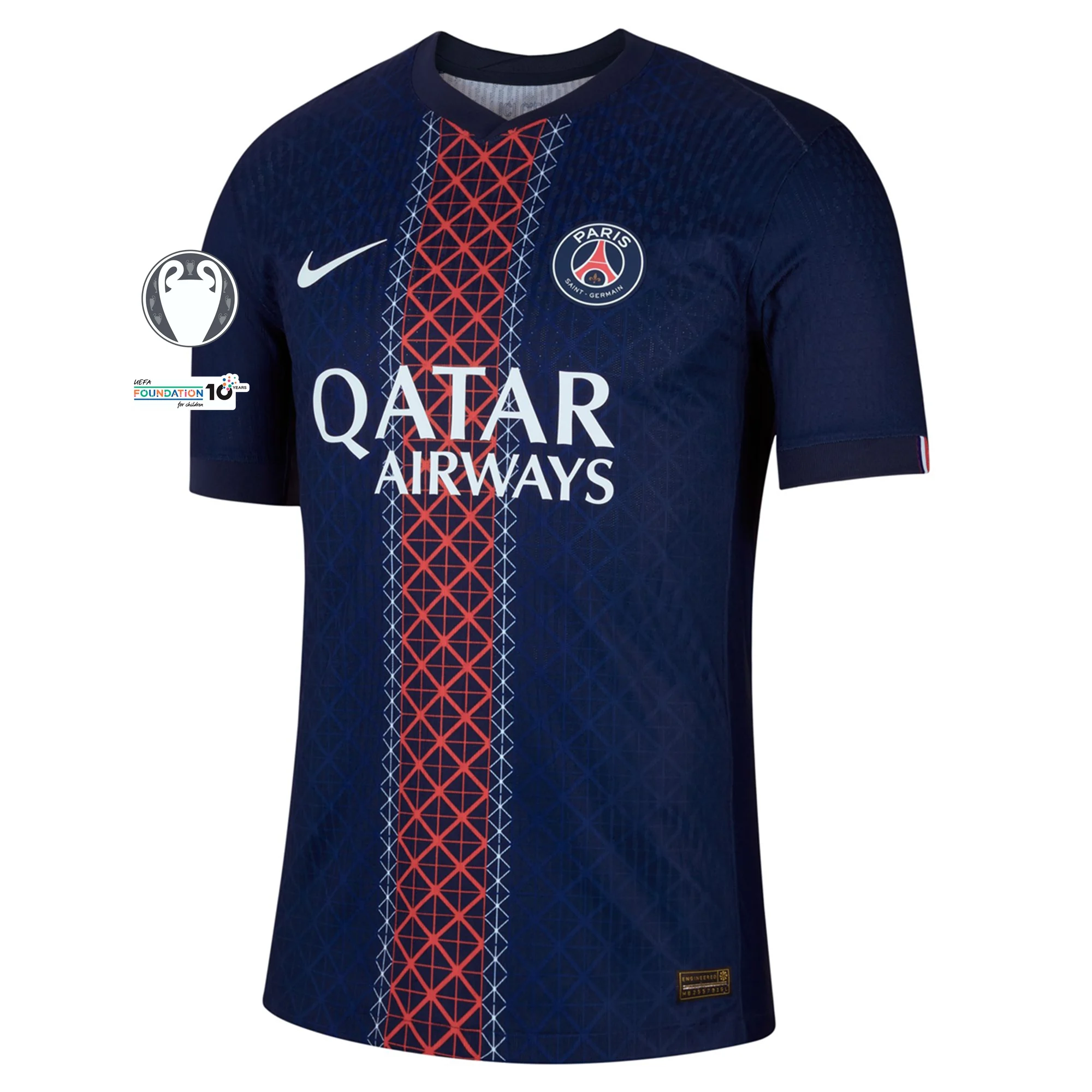 João Neves PSG 2025/2026 Authentic UCL Home Jersey - Image 2